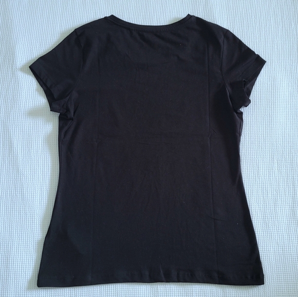 Guess❓Sugar Skull💀 Jet Black🖤 Graphic Skully Tee - NWT - Picture 2 of 16